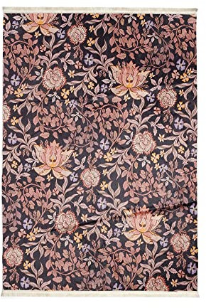 ESSENZA Teppich Ophelia Nightblue, 60x90 cm - 60% Polyester, 30% thermoplastischesPolyurethan, 10% Baumwolle - Blumen