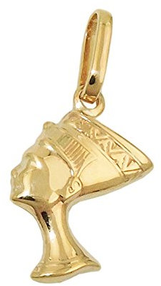 Ketten-Anhänger Pharao Nofretete aus 375 Gold Gelbgold Halsschmuck