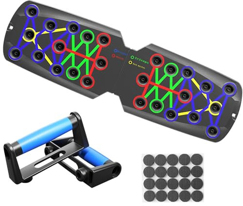 Ogetok Planche de pompes, portable, multifonction, amovible, barre de pompes 14 en 1, support de musculation avec poignées pour homme et femme, équipement professionnel pour entraînement de fitness,