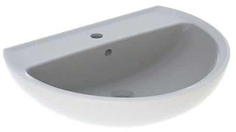 Geberit Waschtisch PARIS rund m HL m ÜL 650x490mm we
