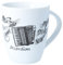 Kaffeetasse mit diversen Instrumenten und musikalischen Motiven (Akkordeon), 280 ml