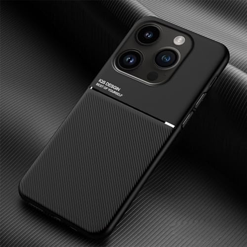 TIANCI Case for iPhone 15 Pro Max, Skin Texture is Non-Slip and Shockproof Phone Case, [Skin-Friendly PU Leather] [Ultra-Thin TPU] Cover for iPhone 15 Pro Max Black