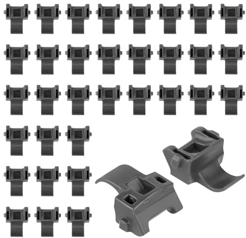 40pcs Cabinet Restrictor Clips, Cabinet Hinge Restriction Clips for Grass TEC 864 Hinges Mini Invisible Cabinet Door Restraint Hinge Angle Restriction Clips for Kitchen Home (Gray)