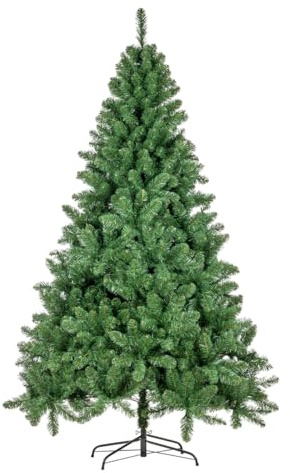 Nataland Albero di Natale Artificiale Verde Modello Monviso Altezza 210 Cm, Abete Super Folto con Effetto Realistico e Rami Con Aghi Anticaduta
