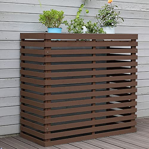 Rejilla de protección del aire acondicionado, pantalla aire acondicionado aire libre， ocultar aire acondicionado， Adecuado para bastidores exteriores de unidades de aire acondicionado ( Color : Carbon