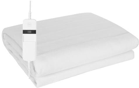 Electric Heated Blanket King Size Throw Heating Mattress Topper Bed Warmer Underblanket 3 Heat Settings 3 Hours Auto Shut Off 140x160cm Digital Control Machine Washable