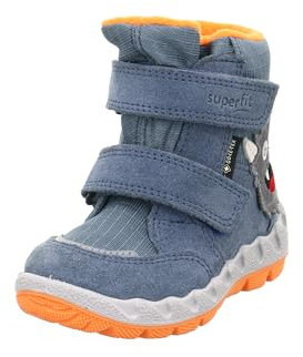 Superfit Jungen Icebird Warm Gefütterte Gore-tex Stiefel, Hellblau Orange 8000, 23 EU
