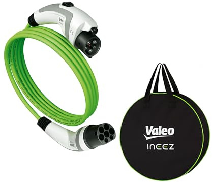 Valeo Ineez - 652106 - Ladekabel für Elektro- oder Plug-In-Hybrid-Fahrzeuge mit Transporttasche - Typ 2 auf Typ 1 - 3,7 kW - 10 Meter