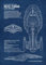 Displate Offiziell Star Trek MetallPoster Magnetische Befestigung Inklusive Lizenziert Bilder Hochwertiges Poster Star Trek Blueprints Voyager Blueprint Poster 45 cm x 32 cm