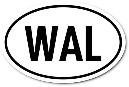 Aufkleber: 175x115 mm, 1 Stück - Länderkennzeichen - WAL - Sierra Leone - (schwarz/weiß) - vorgeschriebene Größe für KFZ nach DIN