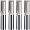 1/2-inch Shank, 1/2-inch Cutting Dia, 2-Flute Straight Router Bit, Carbide Tipped Plunge Router Bit, 4Pcs