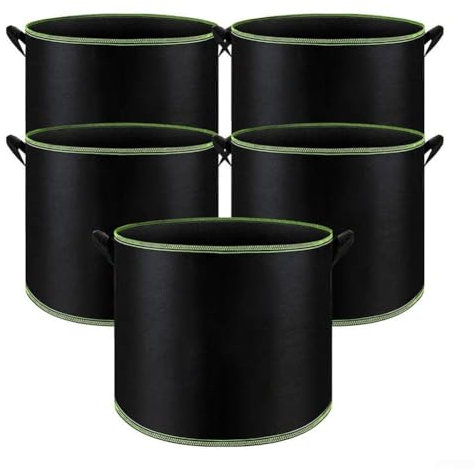 QOXEZY Sacs de culture pour pots de fleurs en tissu épais robuste de 26,4 l - Sacs en tissu non tissé pour légumes, fleurs, champignons (26,4 l)