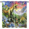 ANHOPE Dschungel Tier Dinosaurier Verdunklungsvorhänge mit Ösen Blickdichte Gardinen Blackout Curtain Thermo Vorhänge Kinder Jungen Mädchen Schlafzimmer Wohnzimmer Vorhang 2er Set H 160 x B 132 cm