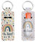 FREEBLOSS 2Pcs Lippenbalsam Halter Chapstick Halter Schlüsselanhänger Chapstick Ärmel Halter Pouch Elastische Lippenstift Hülse Geeignet für Lippenstift Chapstick Hülse Halter, Boho Regenbogen Muster