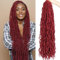 Samtress 30 Inch Pre-looped New Faux Locs Crochet Braids 7 Packs Long Goddess Locs Crochet Hair Burgundy Faux Locs Crochet Hair Soft Locs Braiding Hair Extension for Women (#BUG)