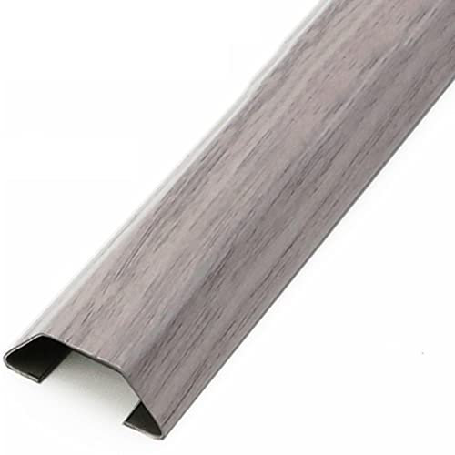 ASerZenith Cache-câble Gris en Acier Inoxydable, Organisateur de câbles adhésif étanche Large/Mince, Porte extérieure de Camping-Car, métal, Style Antique, Longueur 1 m (39 Pouces) - 2 câbles