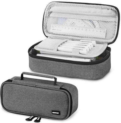 wonsar Federmäppchen Mäppchen Federtasche Etui 4 Fach Federmäppchen Mädchen Jungen Teenager Schlamppermäppchen für Schule & Büro