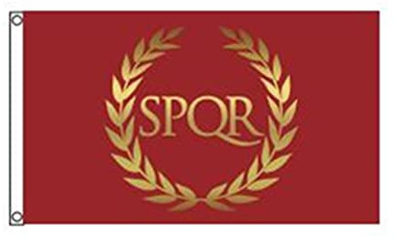 Stormflag Bandera del Imperio Romano 90 x 150 cm Bandera SPQR 3 x 5 ft Poliéster 90 g de poliéster 2 ojales, Ojal en esquina, de metal y doble aguja