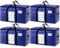 TAILI Moving Bags Extra Large,Clear Window & Reinforced Handles,Heavy Duty Storage Bags with Zips for Clothes,Beddings,Duvets,Moving,Camping,Travel,Loft Storage（4 Pack Deep blue）