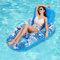 Colchón Inflable Piscina,Cama Flotante Inflable Piscina,Inflable Alfombra Flotante Colchón, Inflable Playa Piscina, para Actividades de Agua Al Aire Libre Verano (Azul)