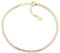 Amen Bracciale Unisex Collezione Tennis. Gioiello Realizzato in Argento 925 di Colore Oro e zirconi Multicolor Rosa e Bianchi. Lunghezza: 16 + 3 cm. La referenza è BTDEGRO16