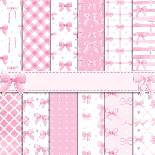 Oriental riverkit Scrapbook Papier, Bastelpapier mit Muster (Rosa) | 30 x 30cm, 12 Designs Dekorpapier, Motivpapier, Bastelpapier für Journal, Fotoalbum und Scrapbook Dekoration
