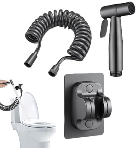 Handheld Toilet Bidet Sprayer, Ergonomic Water-Saving Bathroom, Attachment Hose, 5.5x12.8cm Multi-Purpose Cleaning Tool for Baby Care Pet Shower and Personal Hygiene Sets