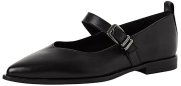Tamaris Damen Ballerinas Leder, schwarz, 39 EU