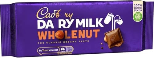 Cedbury Dairy Milk Whole Nut Milk Chocolate Bar 180g(pack of 2)