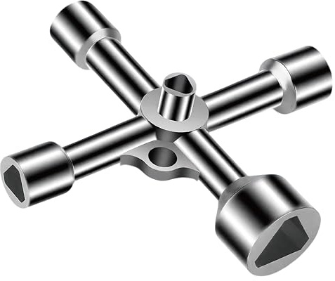 Ruvan Universeller Schaltschrankschlüssel, Dreikantschlüssel, Universeller Schaltschrankschlüssel, 5 Size Innenmaß 7 Mm/10 Mm/12 Mm/13 Mm/18 Mm Dreieck Schlüssel