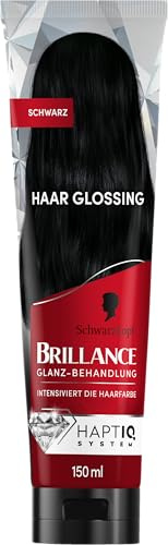 Brillance Glanz-Behandlung, Haar Glossing Schwarz (150 ml) | temporäre Haarfarbe, Anwendung wie eine Haarmaske, pflegt & intensiviert die Haarfarbe für bis zu 6 Haarwäschen