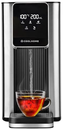 CoolHome HW24 Heißwasserspender - 2,5L | 45–100°C - heißes Wasser in Sekunden - mit Touch Display - Schwarz