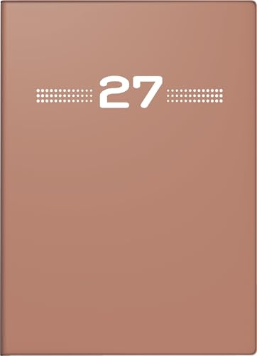 rido/idé 7013202017 Taschenkalender Mod. perfect/Technik I 2027 A6, Kunststoff, caramel