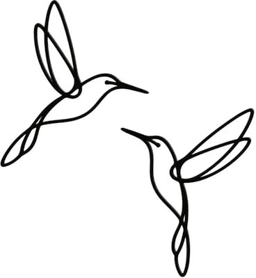 kikuo Fensterdeko Vögel 2er Set – Vogel Deko zum Aufhängen – Wanddeko & Fensterdeko – Naturdeko für Zuhause – Geschenkidee für Tierliebhaber