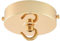 ElekTek Flache Deckenrosette Durchmesser 100 mm mit Haltebügel und Haken. Ideal für Deckenhängeleuchten und Kronleuchter. Metall- und Pulverbeschichtungen Messing
