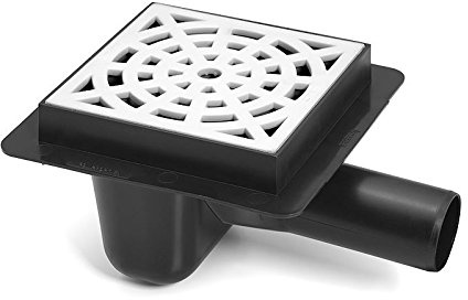 Sewerage Plastic Floor Ground Drain with White Round Pattern Grid 50mm Pipe Diameter