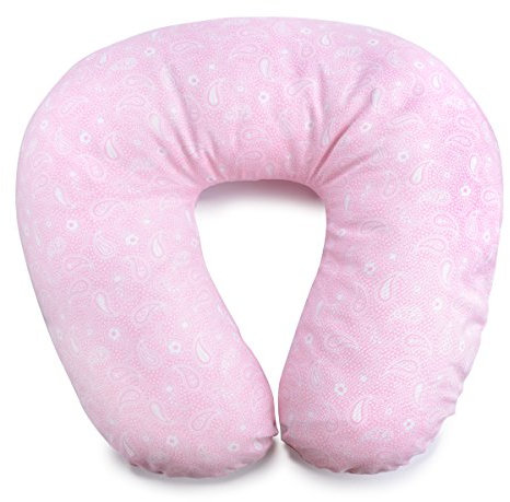 PEKITAS Cojín de Lactancia 52x48 CM Funda Lavable Fabricado en la España - Color Rosa Gotitas