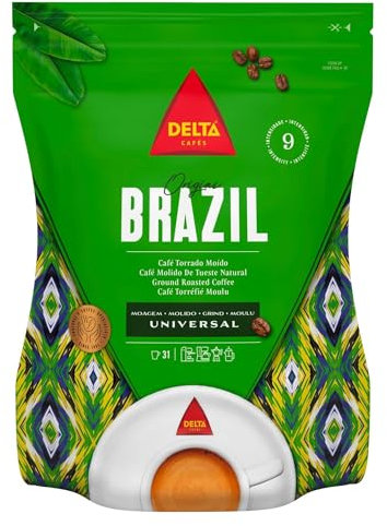 Delta Cafés Origen Brasil - Café Molido - Mezcla Aromática y Tropical - Dulce y Afrutado - 220 g