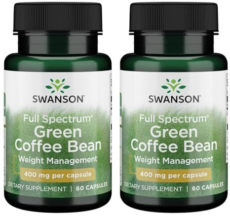 Swanson Full Spectrum Green Coffee Bean 400 Milligrams 60 Capsules (2 Pack)