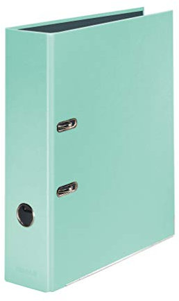 Falken PastellColor-Ordner 8 cm breit (5er Pack) DIN A4 Pastell-Farbe Minz Grün