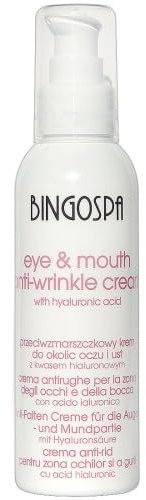 Lippe und Augencreme mit Hyaluronsäure gegen Falten und Krähenfüße 135g BINGOSPA