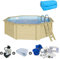 Trend - Piscina de Madera (470 x 470 x 124 cm), Color Azul