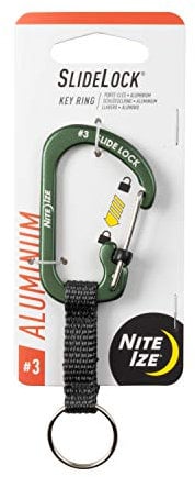 NiteIze SlideLock® Key Ring Aluminum - Olive