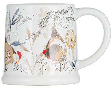 Price & Kensington Country Hens Tasse mit Fuß, 38,5 cl