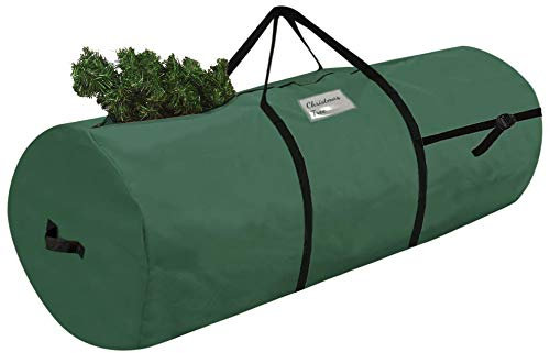 Borsa per Albero di Natale 80-120 cm Dimensioni variabili, Sacco Porta Albero in Tessuto Resistente, Leggero e Impermeabile - Verde [125]