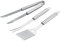 Tarrington House Set de Utensilios para Barbacoa, Acero Inoxidable, Apto para barbacoas de Gas y carbón, Plata, 3 Piezas