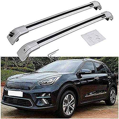BDXZJ 2 Stück Dachträger Crossbar Kompatibel für K-I-A N-I-R-O 2017 2018 2019 2020 Dachträger Aluminiumlegierung Dachreling Gepäckträger Surfboard Reling Kayak Halterung