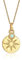 Elli Halskette Damen Plättchen Anhänger Sonne Antik Rund mit Synthetischem Opal in 925 Sterling Silber vergoldet