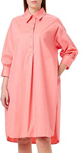 Seidensticker Damen Blusenkleid Midi - Blusenkleid - Schlupfkleid- Hemdblusenkragen - Regular Fit – Dreiviertelarm – Stretch