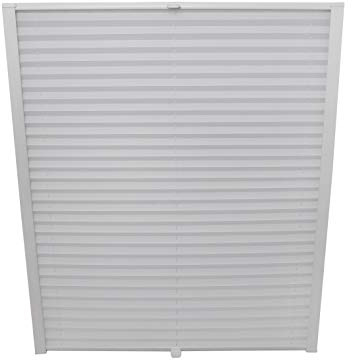 ondeco Dachfenster Plissee zum Bohren passend für Velux Fenster Plisseerollo Faltrollo verspannt Zubehör Weiß MK08 - B: 61,3cm x H: 121,5cm